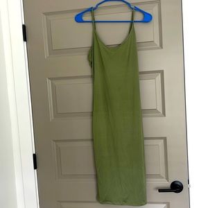 Olive green cami dress